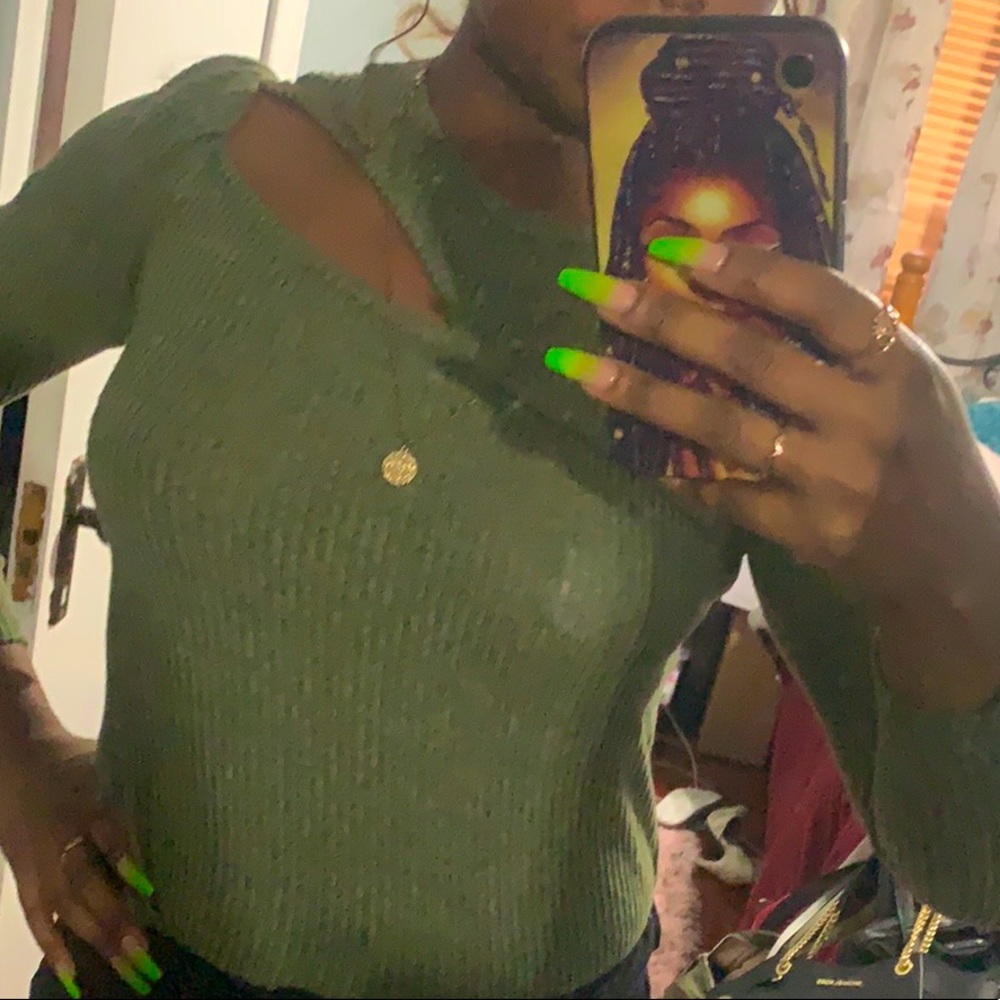 Olive Long Sleeve Top